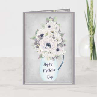 Elegant Blommigt Vattenfärg i Lavender Mors dag Kort