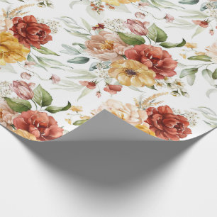 Elegant Blommigt vattenfärg Presentpapper