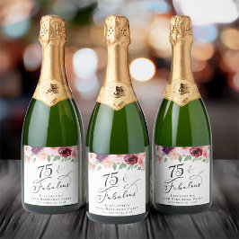 Elegant Blommigt Vattenfärgen 75:e Födelsedagsfest