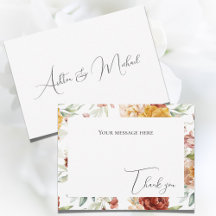 Elegant Blommigt Vattenfärgspalt - ett - tack för 