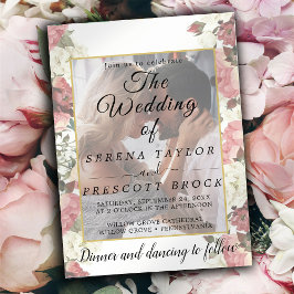 Elegant Blommigt Vellum bröllopsinbjudan Inbjudningar