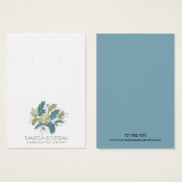 Elegant Blommigt Vines Earring Necklace Visning Ca Visitkort