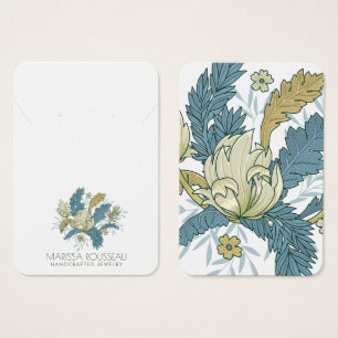 Elegant Blommigt Vines Earring Necklace Visning Ca Visitkort