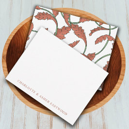 Elegant Blommigt Vines par Newlyweds Bröllop Anteckningskort