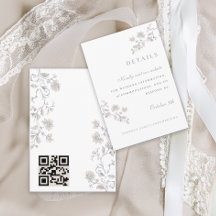 Elegant Blommigt Vintage Viktorianhöljeskort