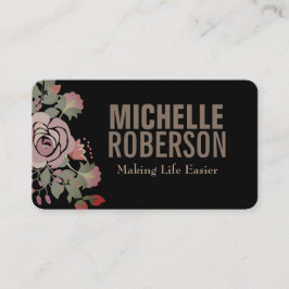 Elegant blommigt visitkort