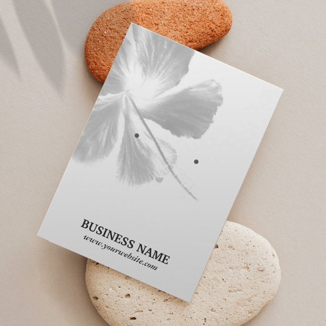 Elegant Blommigt Visning Innehavare av  Visitkort (Skapare uppladdad)