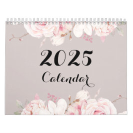 Elegant Blommigt Wall Calendar 2025 Kalender
