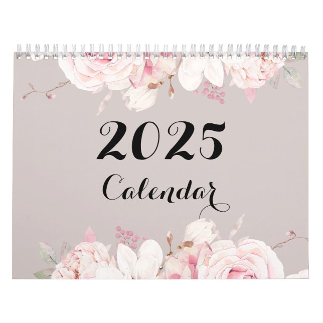 Elegant Blommigt Wall Calendar 2025 Kalender (Omslag)