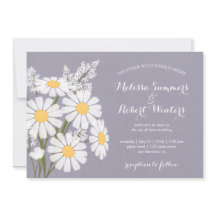 Elegant Blommigt White Daisys Lavender Bröllop