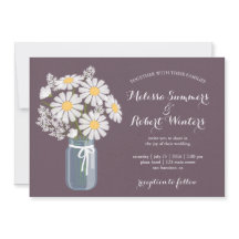 Elegant Blommigt White Daisys Mason Burk Bröllop