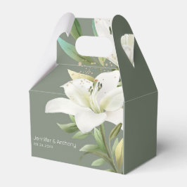 Elegant Blommigt White Lilies Presentaskar