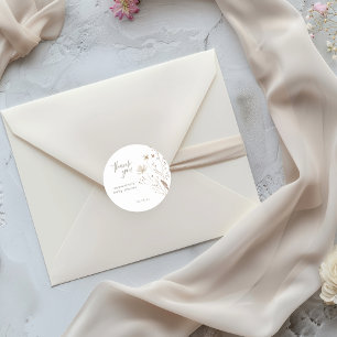 Elegant Blommigt Wildblomma Baby Shower Runt Klistermärke