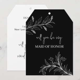 Elegant Blommigt "Will to be my Maid of honor"-kor