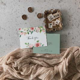 Elegant Blommigtarna hösten - Bröllop Tack Kort