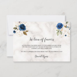 Elegant Blommigten Blue Guld i stället för favorit Anteckningskort