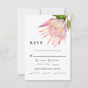 Elegant Blommigten för Rosa i Bröllop OSA Kort