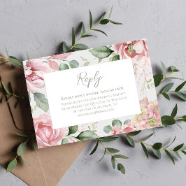 Elegant Blommigten för Rosa i Bröllop OSA Kort