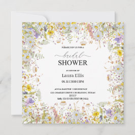 Elegant-blommigten inbjudningskort för möhippan