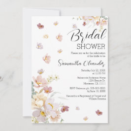 Elegant Blommigts Wildblommor Möhippa Inbjudningar