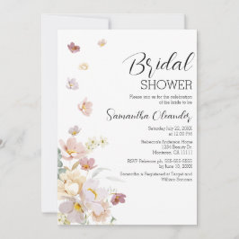 Elegant Blommigts Wildblommor Möhippa Inbjudningar