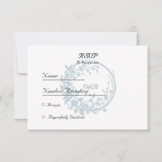 Elegant blommonogram bröllopsvarukort OSA kort