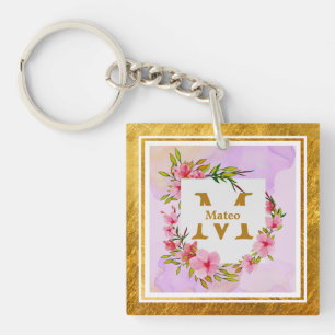 Elegant blommonogram I namn & initial