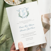 Elegant blommonogram kröningsformell bröllop
