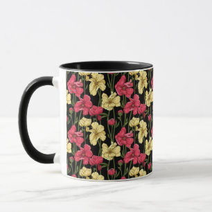 Elegant blommönster 2 mugg