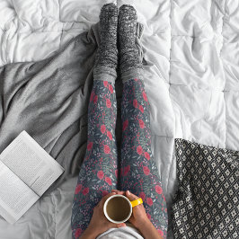 Elegant Blommönster jul Helgdag Leggings