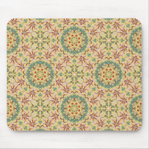 Elegant blommönster kaleidoskop musmatta