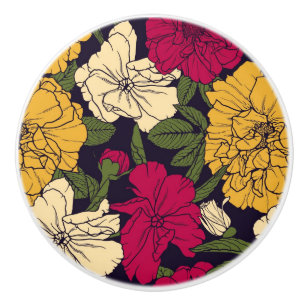 Elegant blommönster knopp