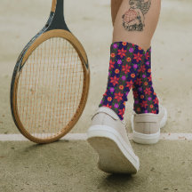 Elegant Blommönster med fetstil, Chic, marin röd