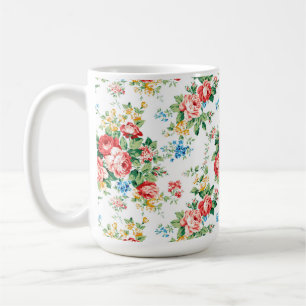 Elegant Blommönster med Ro Design Inslag Kaffemugg