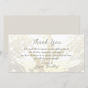 Elegant Blommönster Sympati Tack för P-kort 2