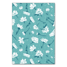 Elegant Blommönster - Teal & White Botanical Bordsnummer