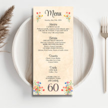 Elegant Blommor 60 år Party Blommigt 60 födelsedag