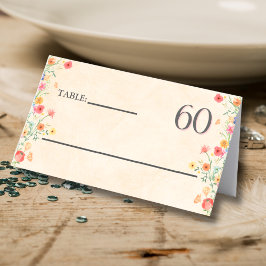 Elegant Blommor 60 år Party Blommigt 60 födelsedag Placeringskort