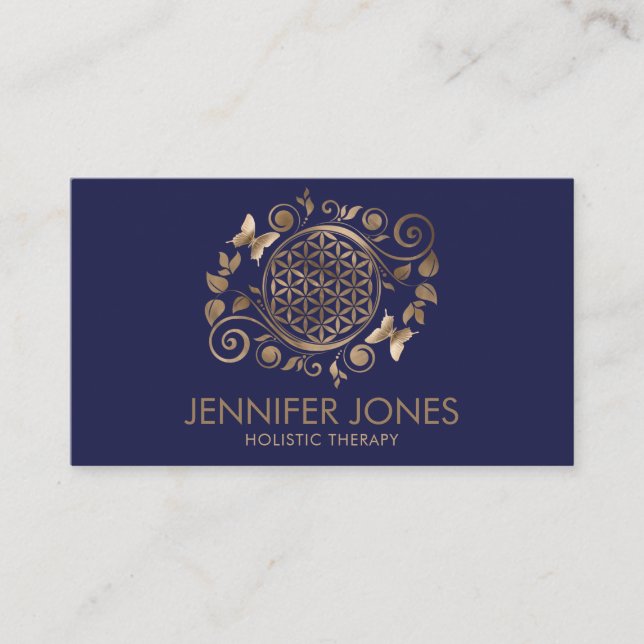 Elegant Blommor av levande prydnadsföremål - paste Visitkort (Framsida)