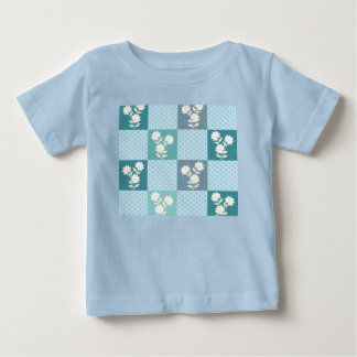 Elegant blomrutmönster sömlöst mönster i så t shirt