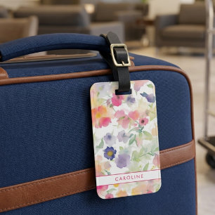 Elegant blomster Chic Stylish flicka bagage tag Bagagebricka