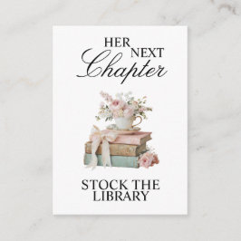 Elegant blomster hennes nästa kapitel bröllopsdusc tilläggskort