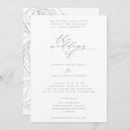 Elegant blomster inbjudningar