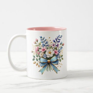 Elegant blomster kaffekopp present till henne