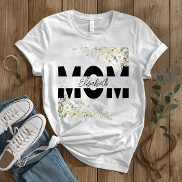 Elegant blomster- MAMMA Personlig T-shirt