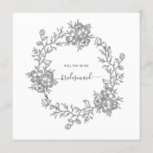 Elegant blomster modern brudtärna bröllop