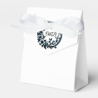 Elegant blomster monogram bröllopsgåva ask presentaskar