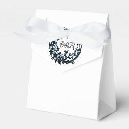 Elegant blomster monogram bröllopsgåva förvaringsl presentaskar