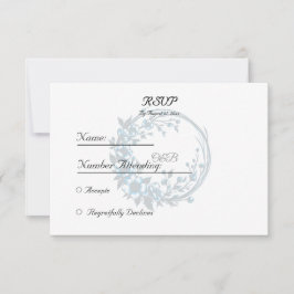 Elegant blomster monogram bröllopsvarukort OSA kort
