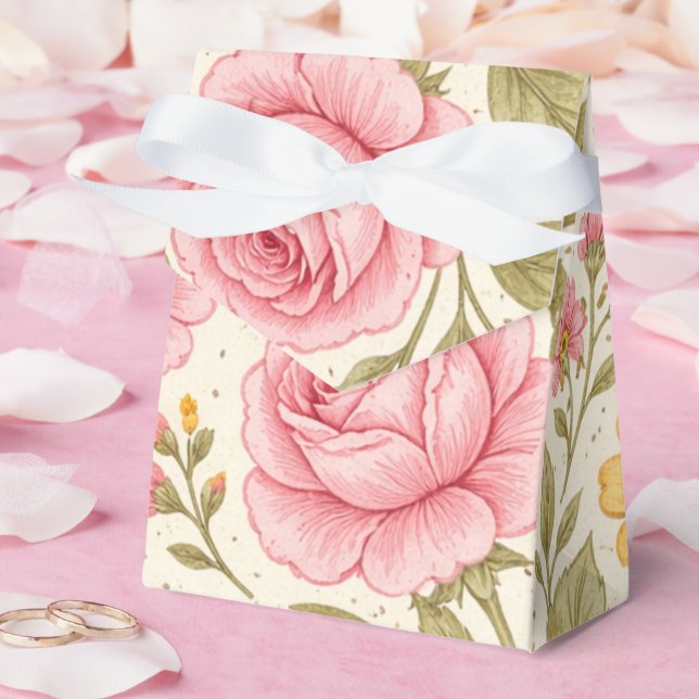 Elegant blomster Mönsterdesign – Tidlös botanik Presentaskar (Bröllop)